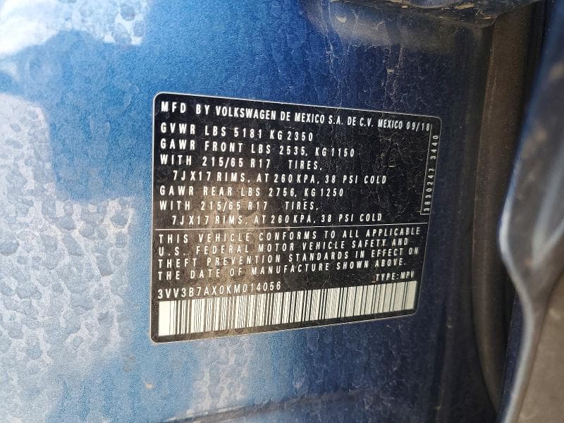 2019 VOLKSWAGEN TIGUAN SE 13