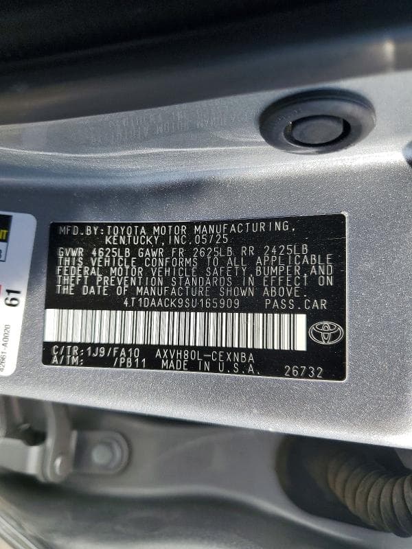 2025 TOYOTA CAMRY LE 12