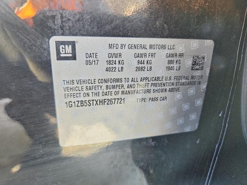 2017 CHEVROLET MALIBU LS 12