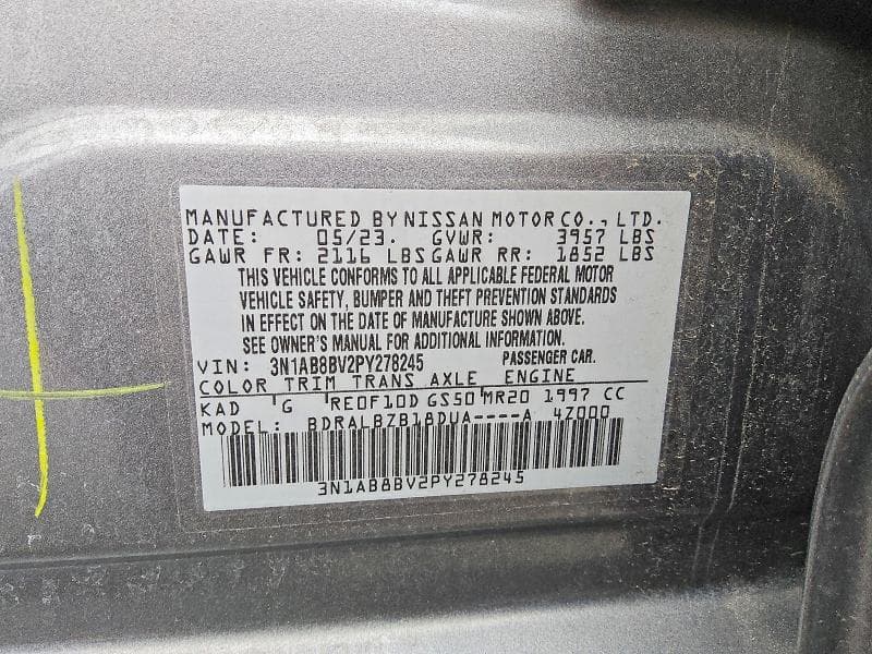 2023 NISSAN SENTRA S 12