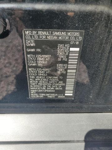 2018 NISSAN ROGUE SV 13
