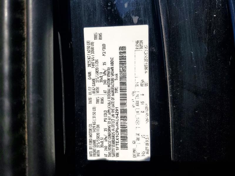 2017 FORD F150 SUPER CAB 12