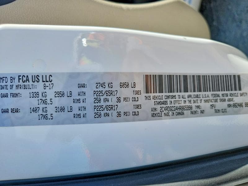 2017 DODGE GRAND CARAVAN SXT 13