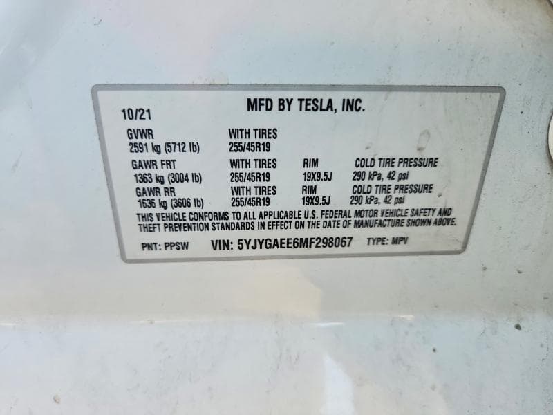 2021 TESLA MODEL Y 13