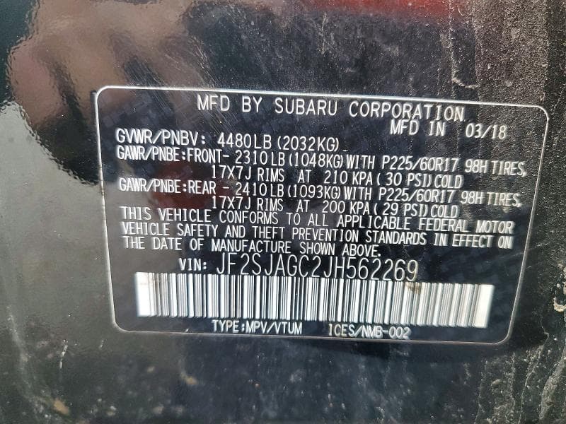 2018 SUBARU FORESTER 2.5I PREMIUM 13