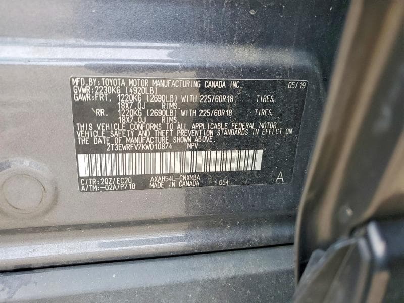 2019 TOYOTA RAV4 XSE 12