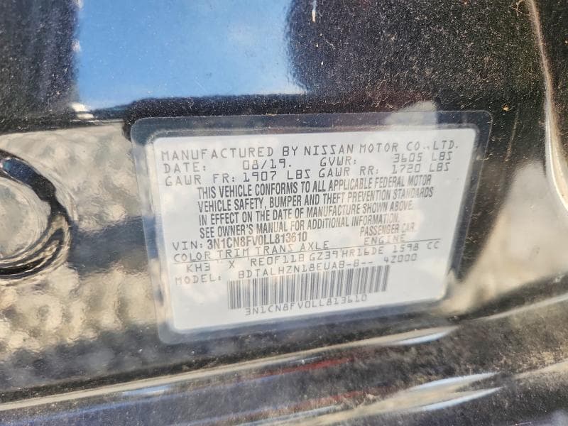 2020 NISSAN VERSA SR 12