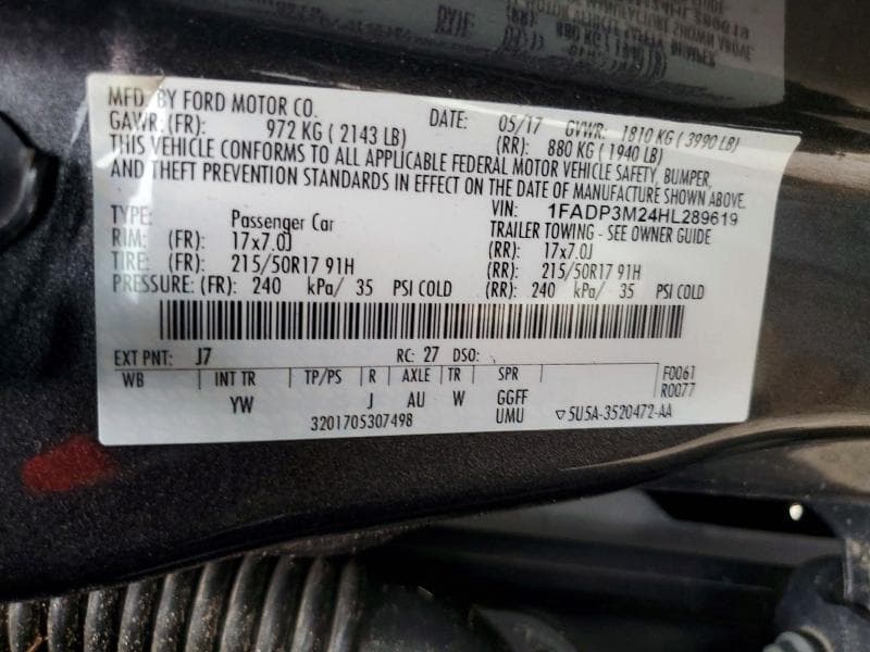 2017 FORD FOCUS SEL 12