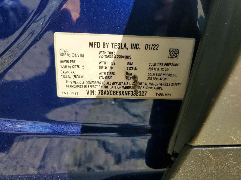 2022 TESLA MODEL X 13