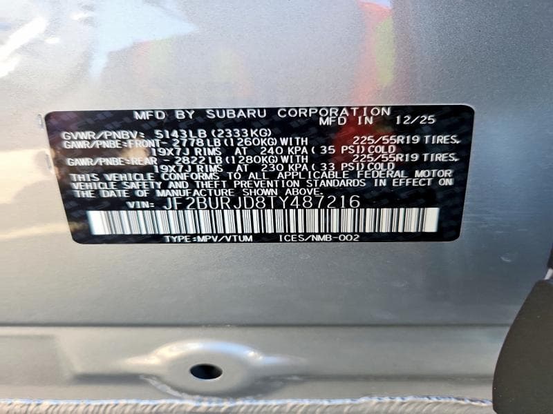 2026 SUBARU OUTBACK TOURING XT 14