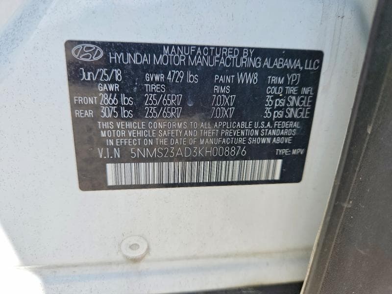 2019 HYUNDAI SANTA FE SE 13