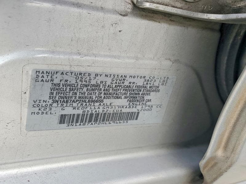 2017 NISSAN SENTRA SV 12