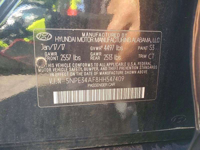 2017 HYUNDAI SONATA SPORT 12