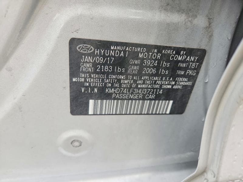2017 HYUNDAI ELANTRA SE 13