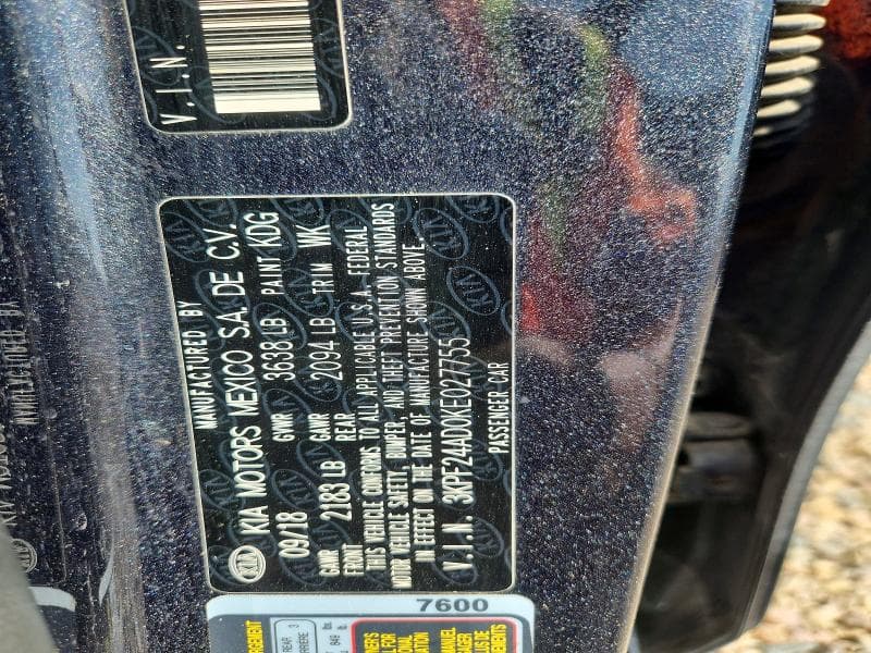 2019 KIA FORTE FE 13