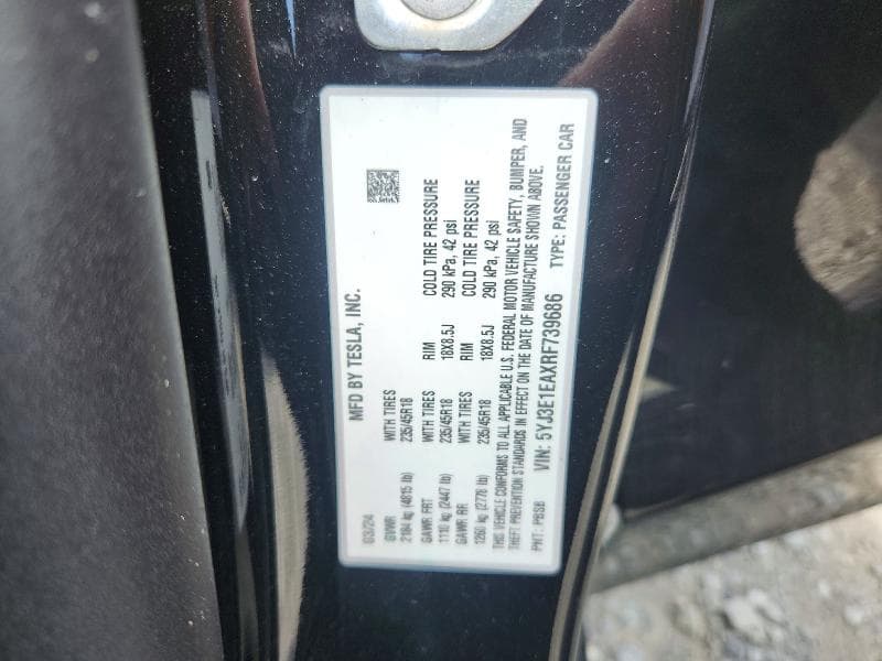 2024 TESLA MODEL 3 12