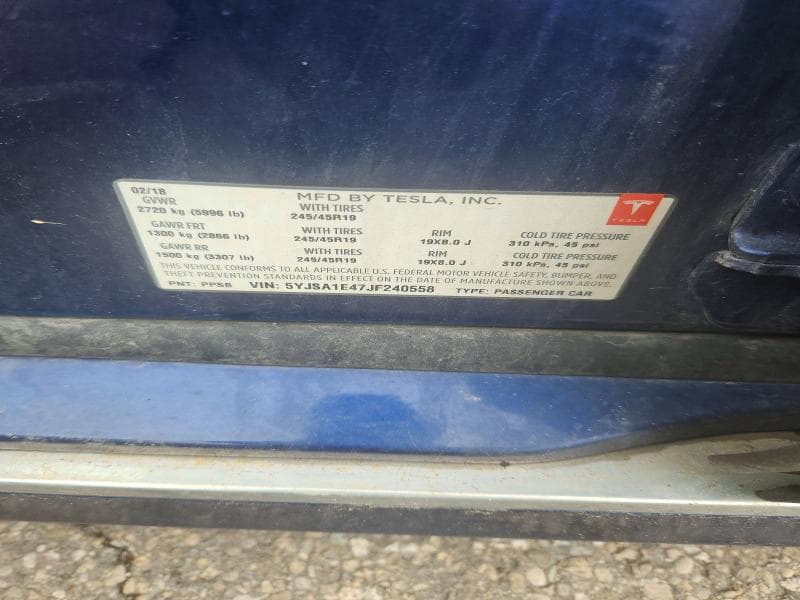 2018 TESLA MODEL S 12
