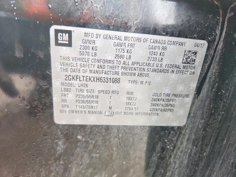 2017 GMC TERRAIN SLE 13