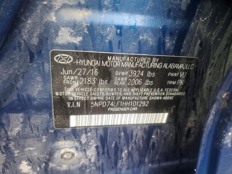 2017 HYUNDAI ELANTRA SE 12