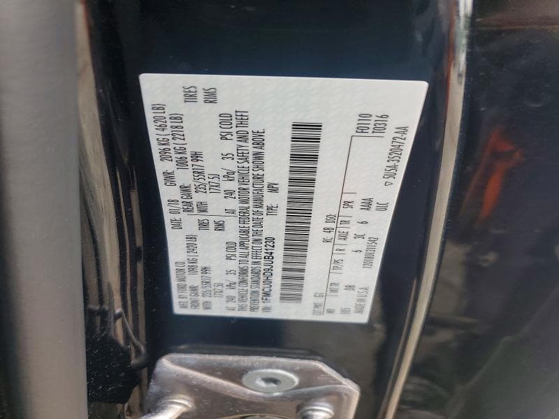2018 FORD ESCAPE SEL 13