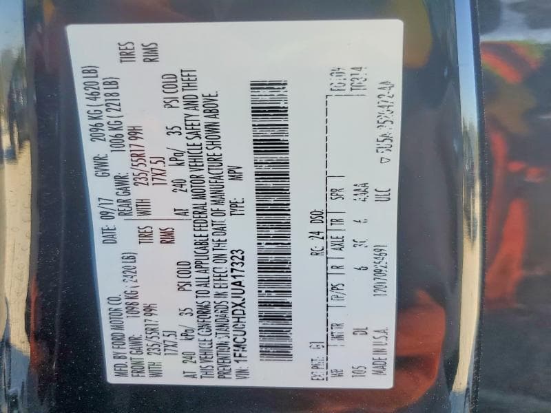 2018 FORD ESCAPE SEL 13