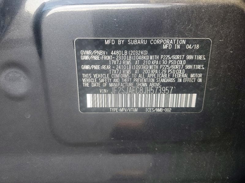 2018 SUBARU FORESTER 2.5I PREMIUM 13