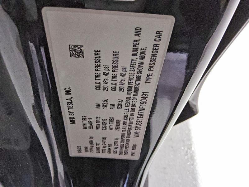 2022 TESLA MODEL 3 12