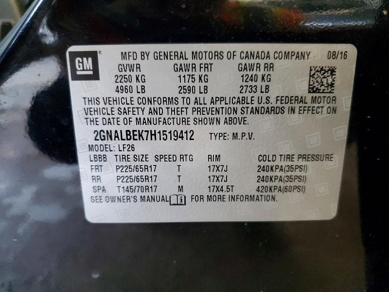 2017 CHEVROLET EQUINOX LS 13
