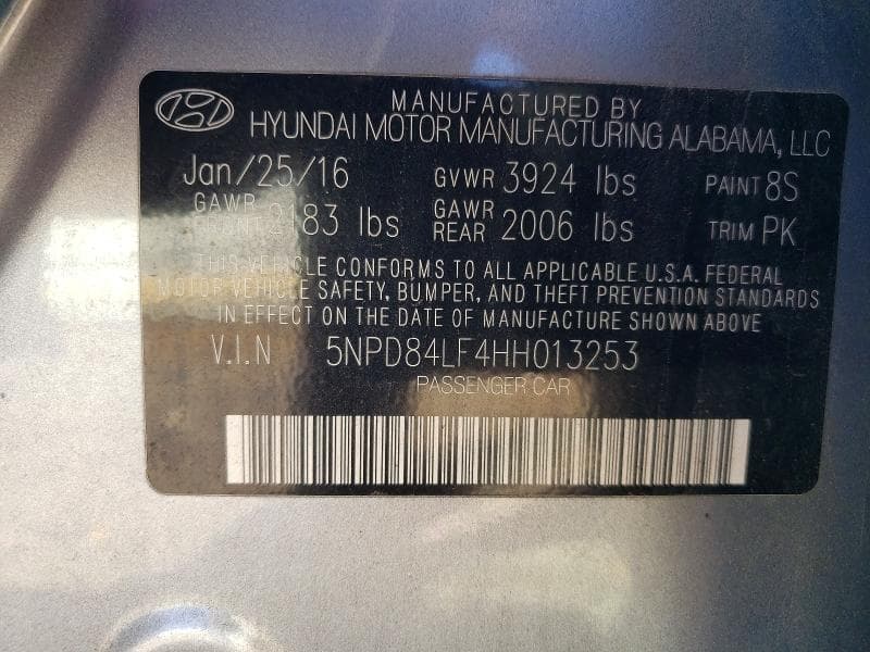 2017 HYUNDAI ELANTRA LIMITED 12