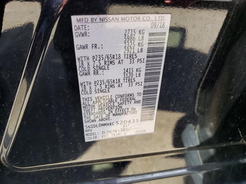 2019 INFINITI QX60 PURE 13