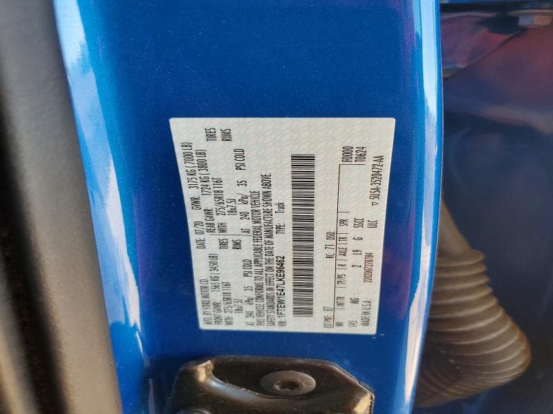2020 FORD F150 SUPERCREW 12
