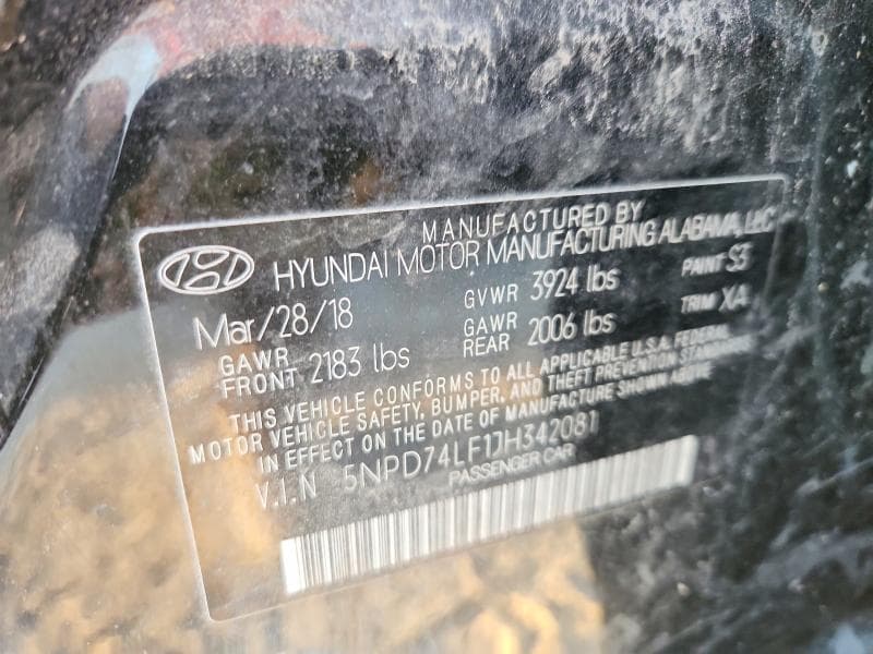 2018 HYUNDAI ELANTRA SE 12