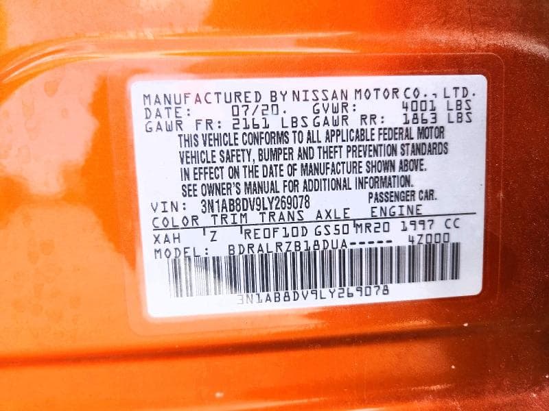 2020 NISSAN SENTRA SR 12