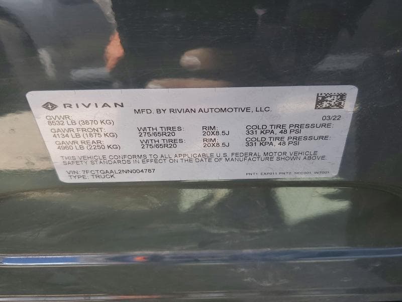 2022 RIVIAN R1T LAUNCH EDITION 12