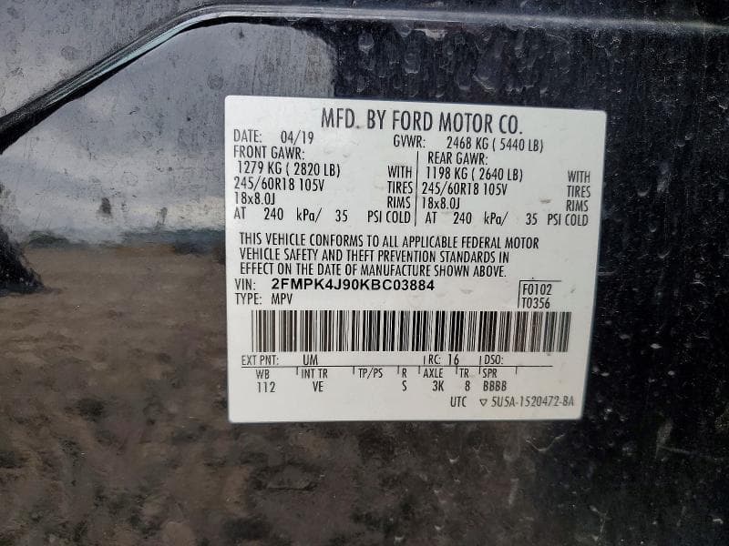 2019 FORD EDGE SEL 13