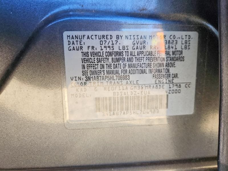 2017 NISSAN SENTRA SV 12