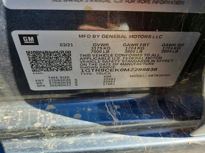 2021 GMC SIERRA K1500 ELEVATION 12