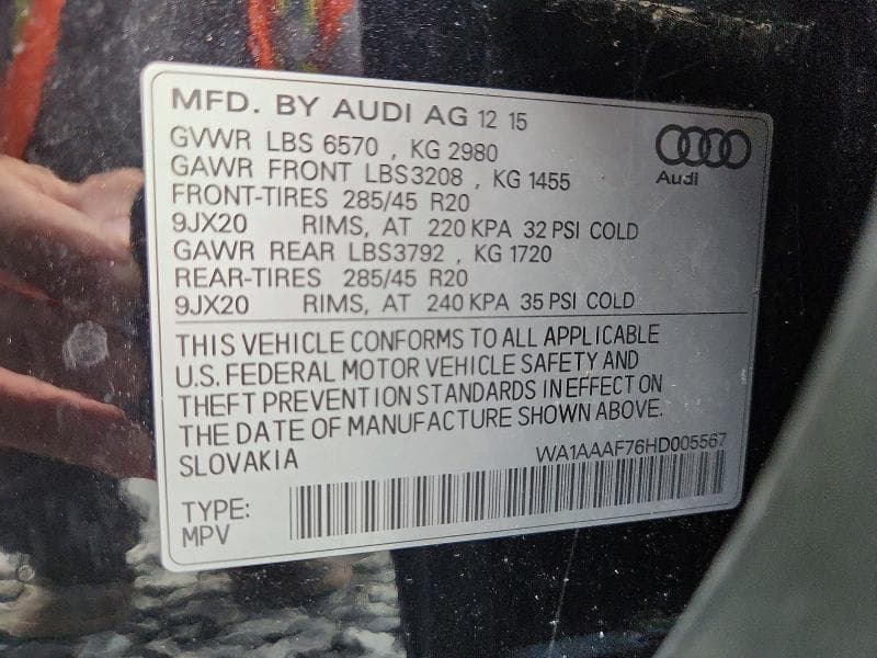 2017 AUDI Q7 PREMIUM 13