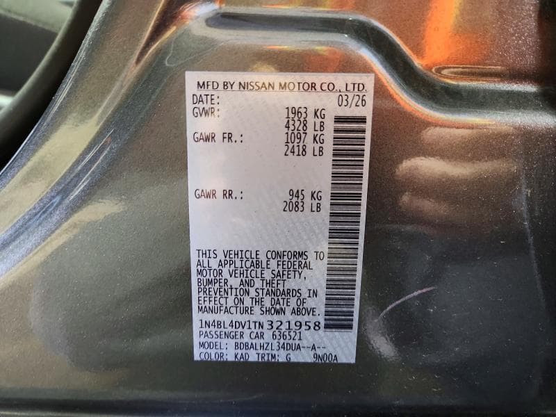 2026 NISSAN ALTIMA SV 13