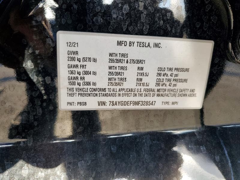 2022 TESLA MODEL Y 12