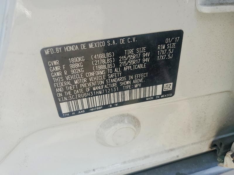 2017 HONDA HR-V LX 12