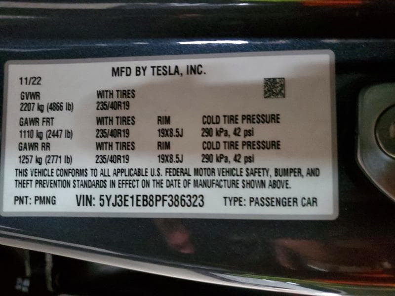 2023 TESLA MODEL 3 12