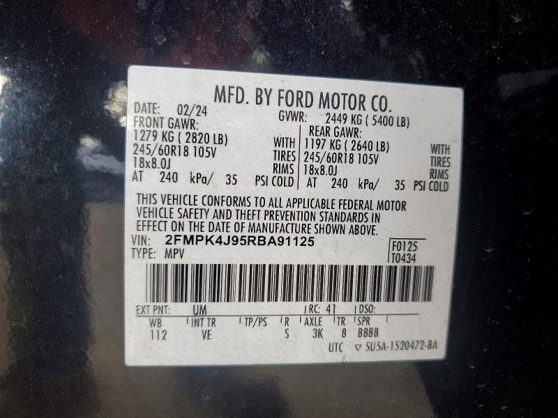 2024 FORD EDGE SEL 13