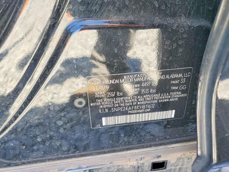 2019 HYUNDAI SONATA SE 13