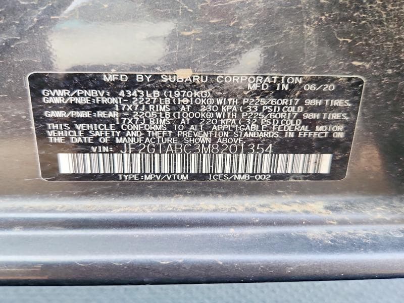 2021 SUBARU CROSSTREK 13