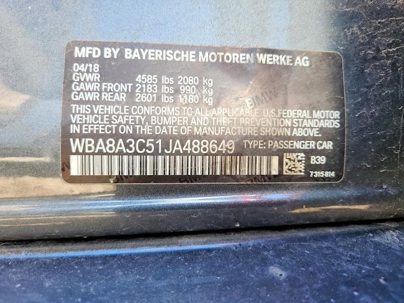 2018 BMW 320 XI 12