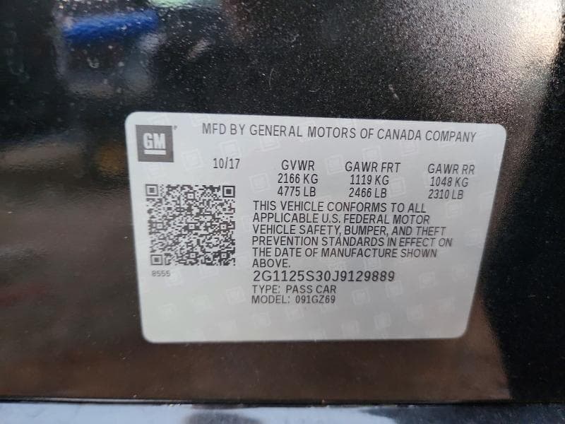2018 CHEVROLET IMPALA PREMIER 12