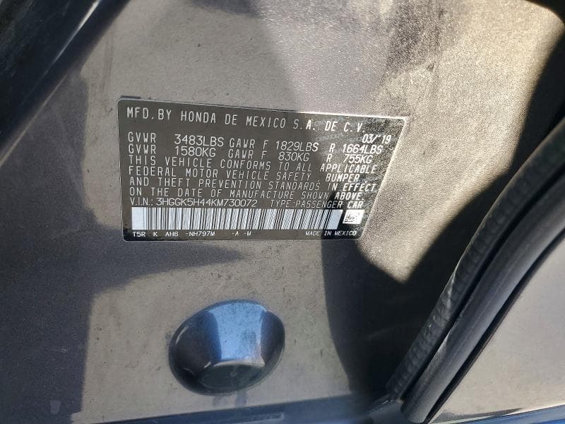 2019 HONDA FIT LX 12