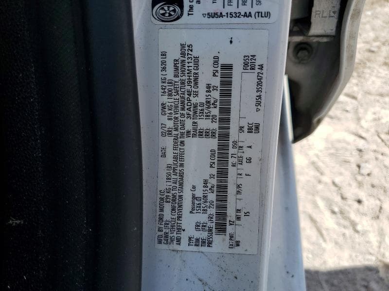 2017 FORD FIESTA SE 13