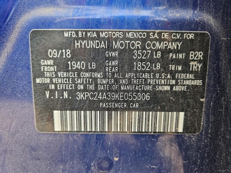 2019 HYUNDAI ACCENT SE 12